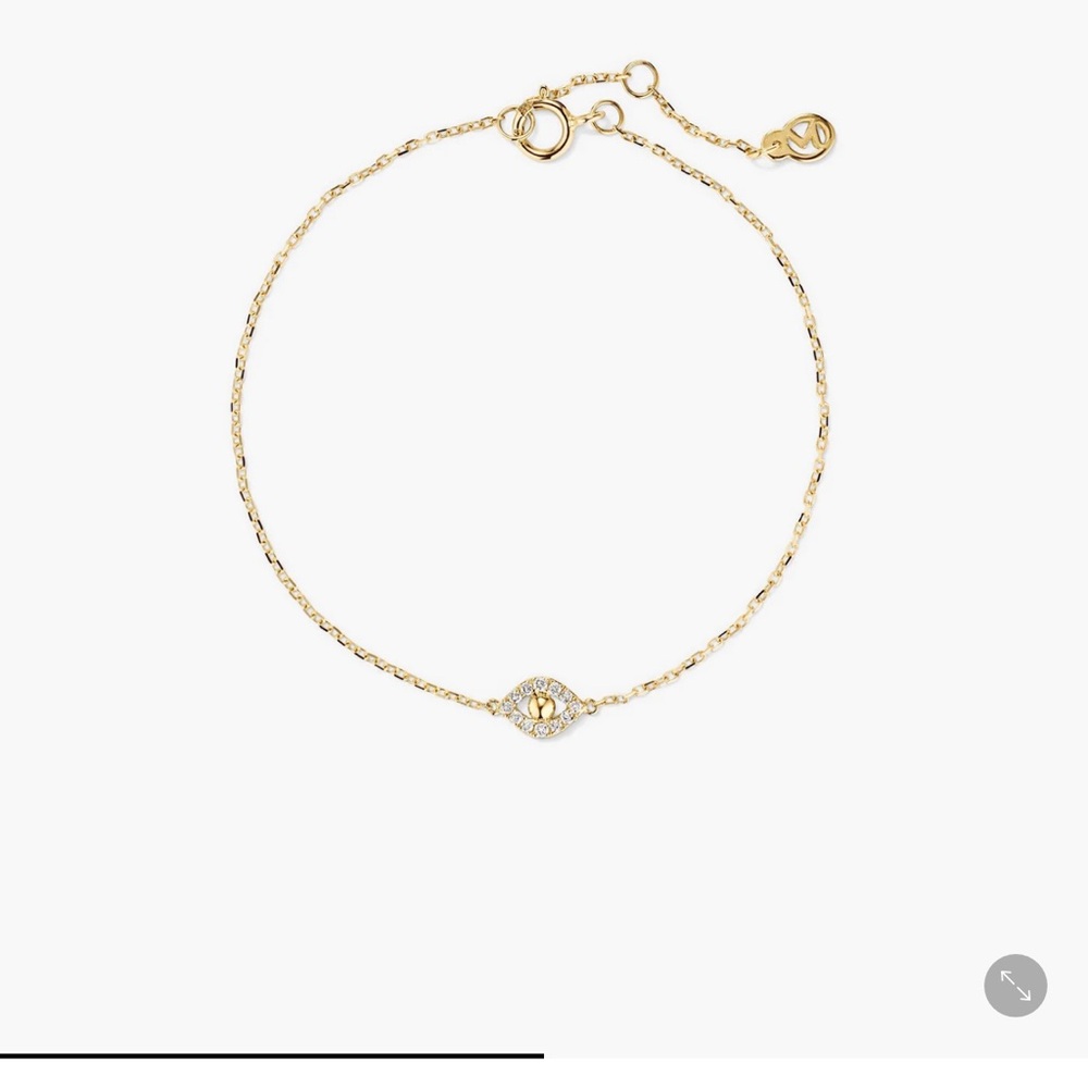Mejuri Gold Bracelet with Diamond Detail